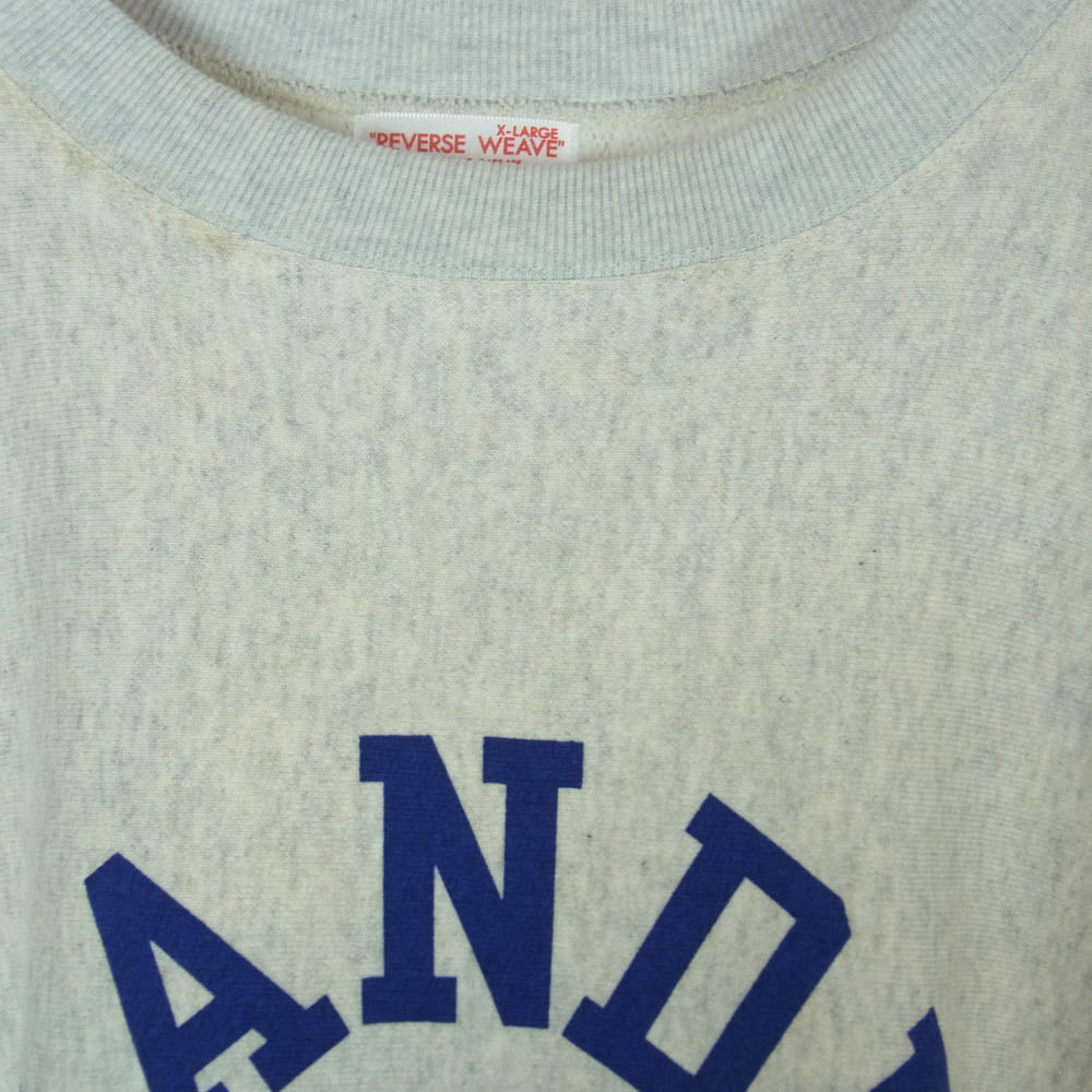 Champion チャンピオン c3-w033 2nd PATENT CREWNECK SWEATSHIRT リバースウィーブ 2ndパテントモデル クルーネック スウェット ベージュ系 XL【美品】【中古】