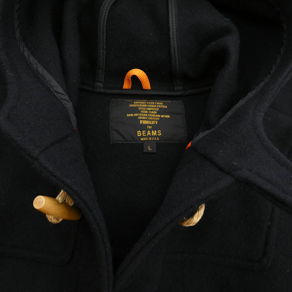 FIDELITY フェデリティー × BEAMS ビームス ダッフルコート ブラック系 L【中古】