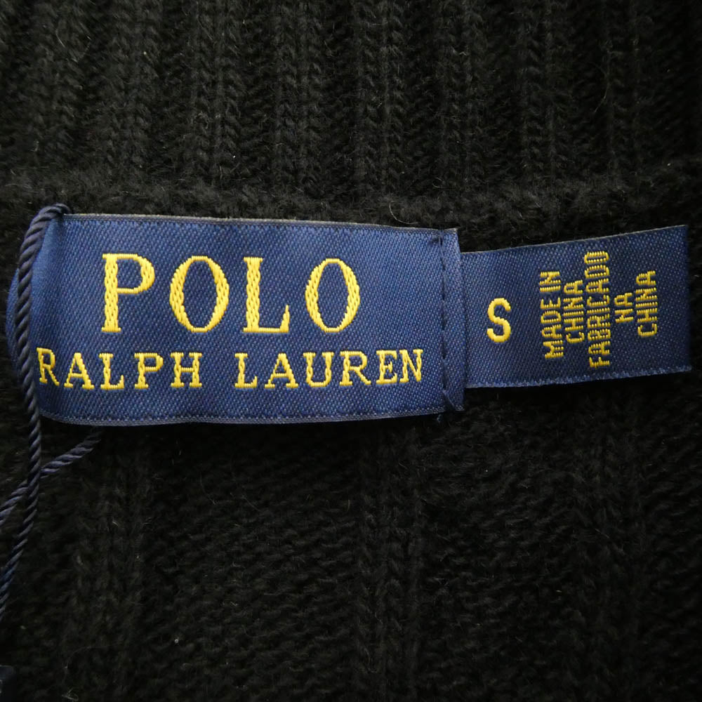 POLO RALPH LAUREN ポロ・ラルフローレン MGS700 ケーブルニット セーター ブラック系 S【新古品】【未使用】【中古】