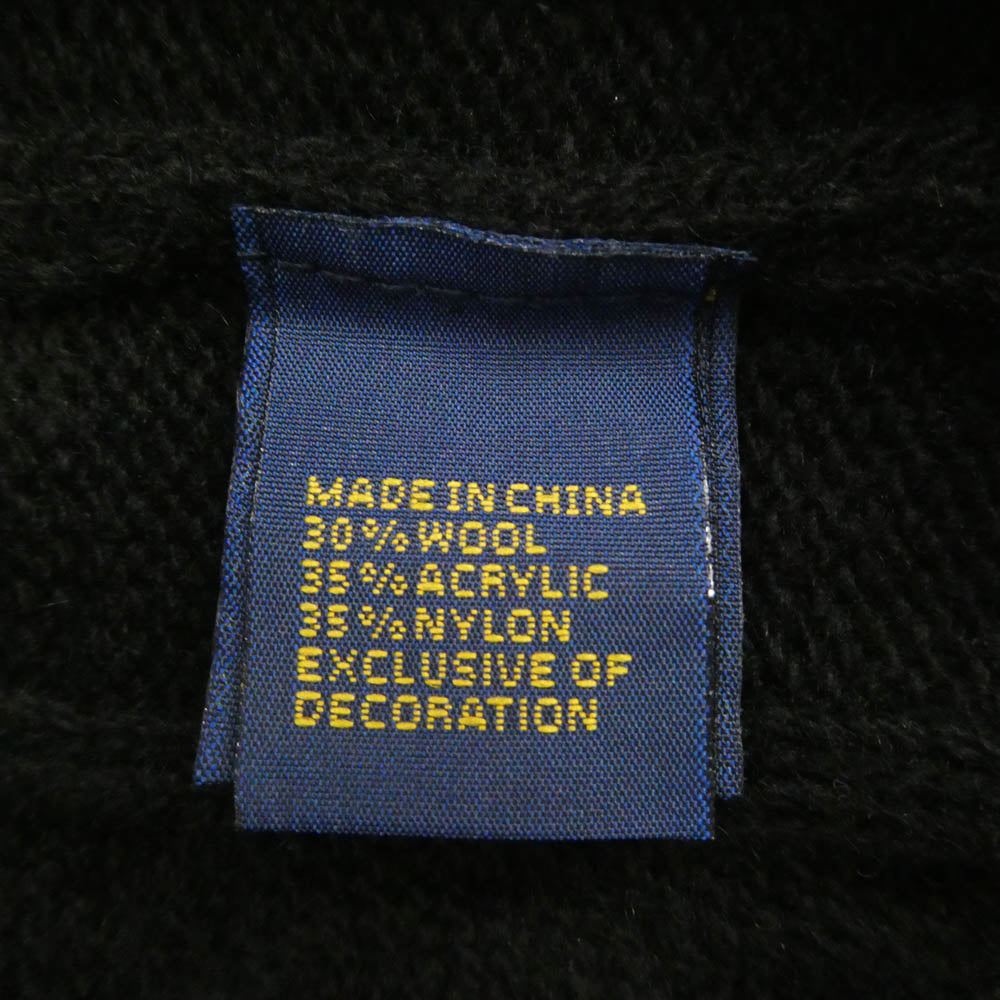 POLO RALPH LAUREN ポロ・ラルフローレン MGS700 ケーブルニット セーター ブラック系 S【新古品】【未使用】【中古】