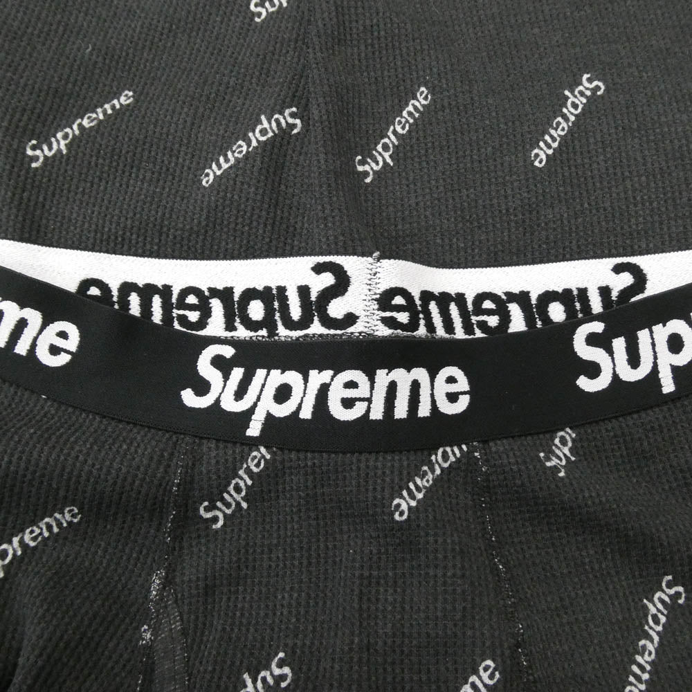 Supreme シュプリーム Hanes Thermal Pant ヘインズ サーマル パンツ ダークグレー系 M【極上美品】【中古】