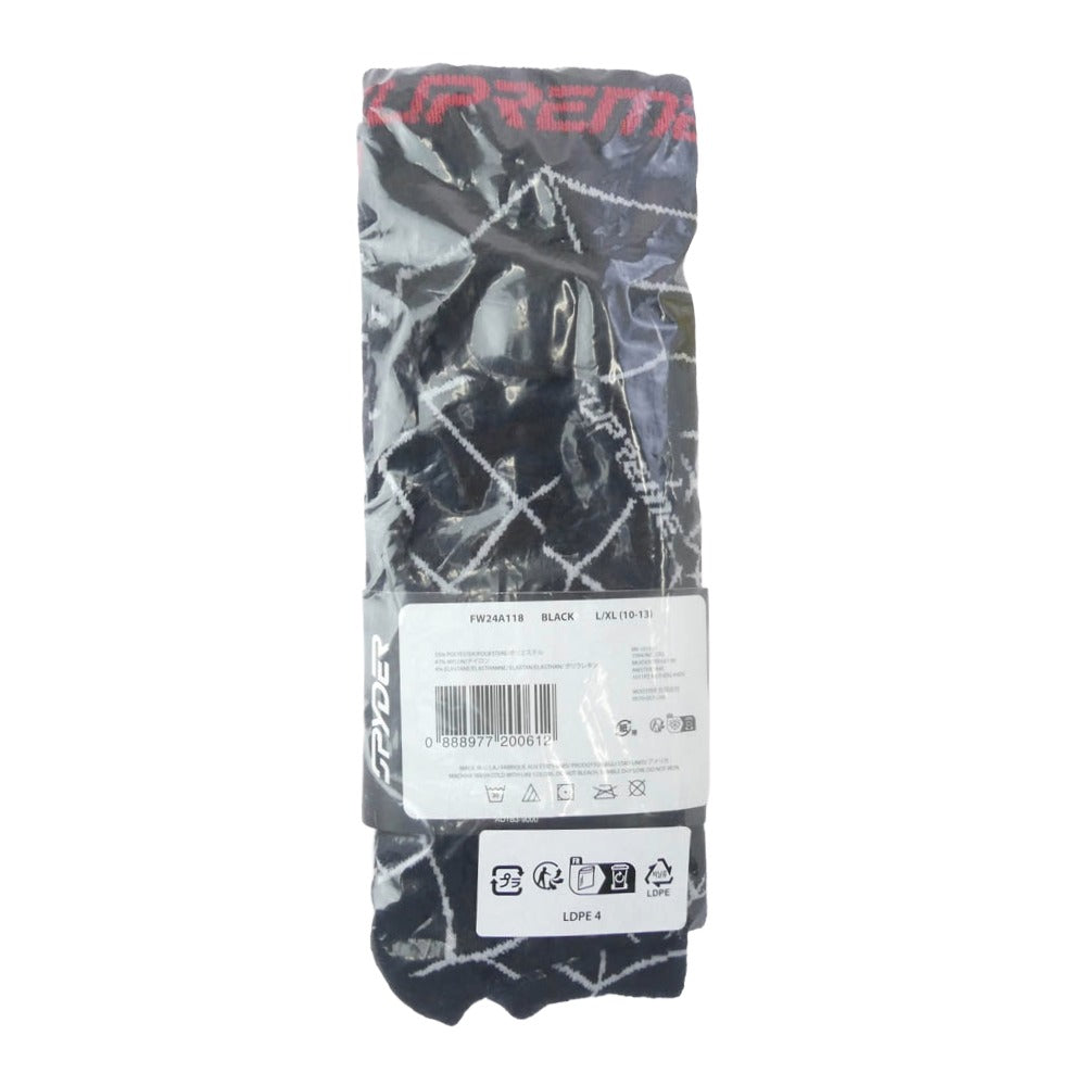 Supreme シュプリーム Spyder Crew Socks スパイダー クルー ソックス ブラック系 L/XL【新古品】【未使用】【中古】