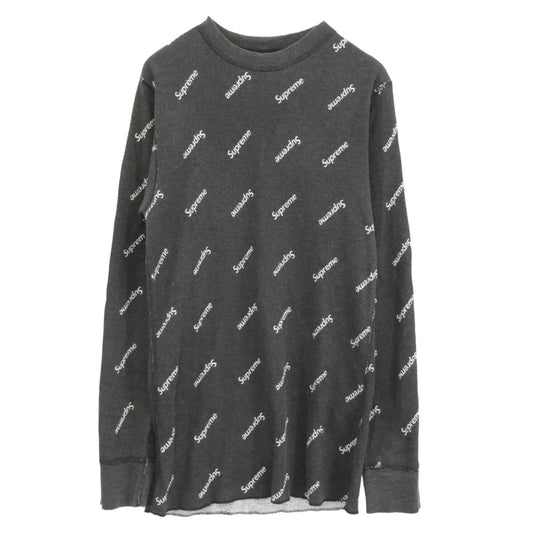Supreme シュプリーム Hanes Thermal Crew ヘインズ サーマル クルーネック 長袖 Tシャツ ダークグレー系 M【中古】