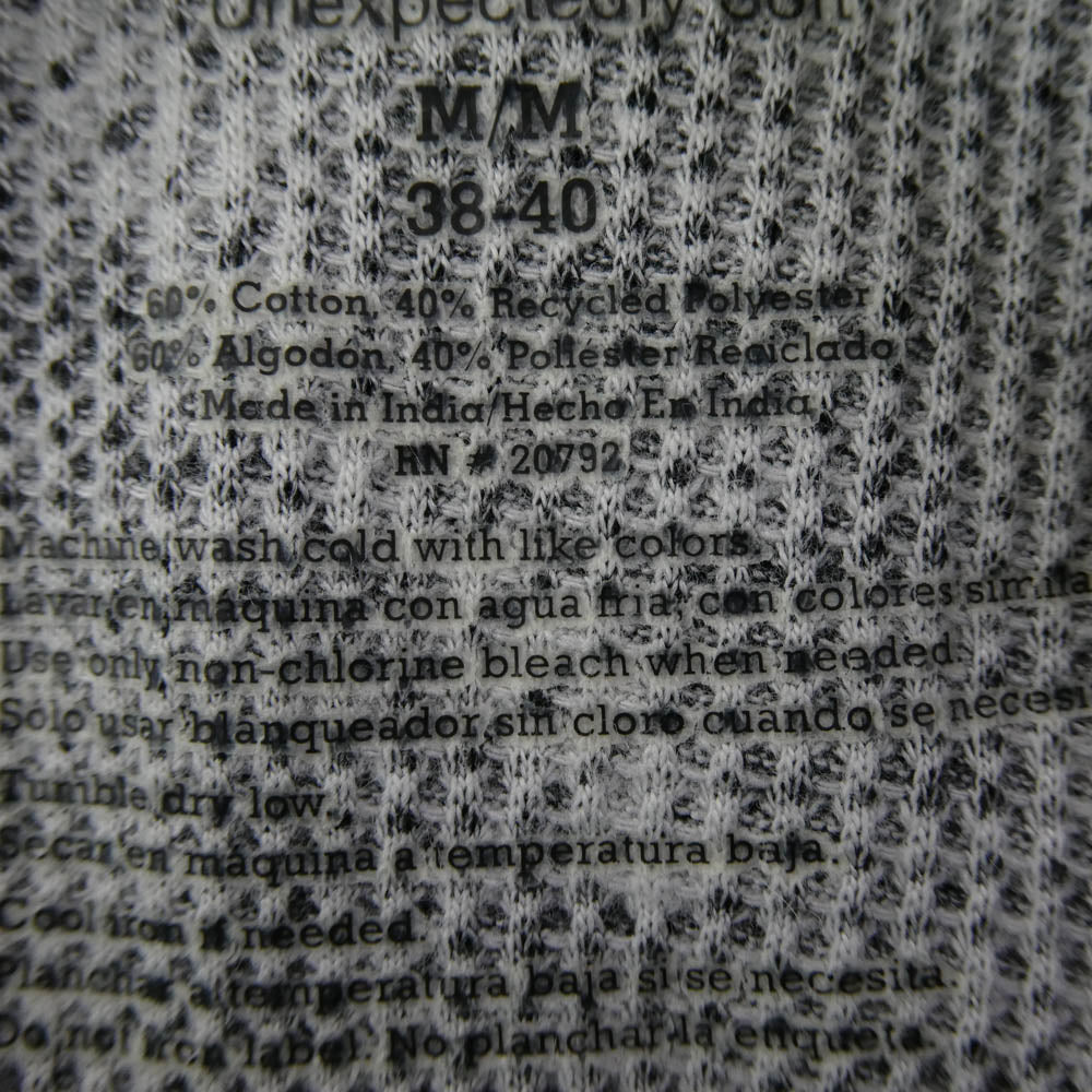 Supreme シュプリーム Hanes Thermal Crew ヘインズ サーマル クルーネック 長袖 Tシャツ ダークグレー系 M【中古】