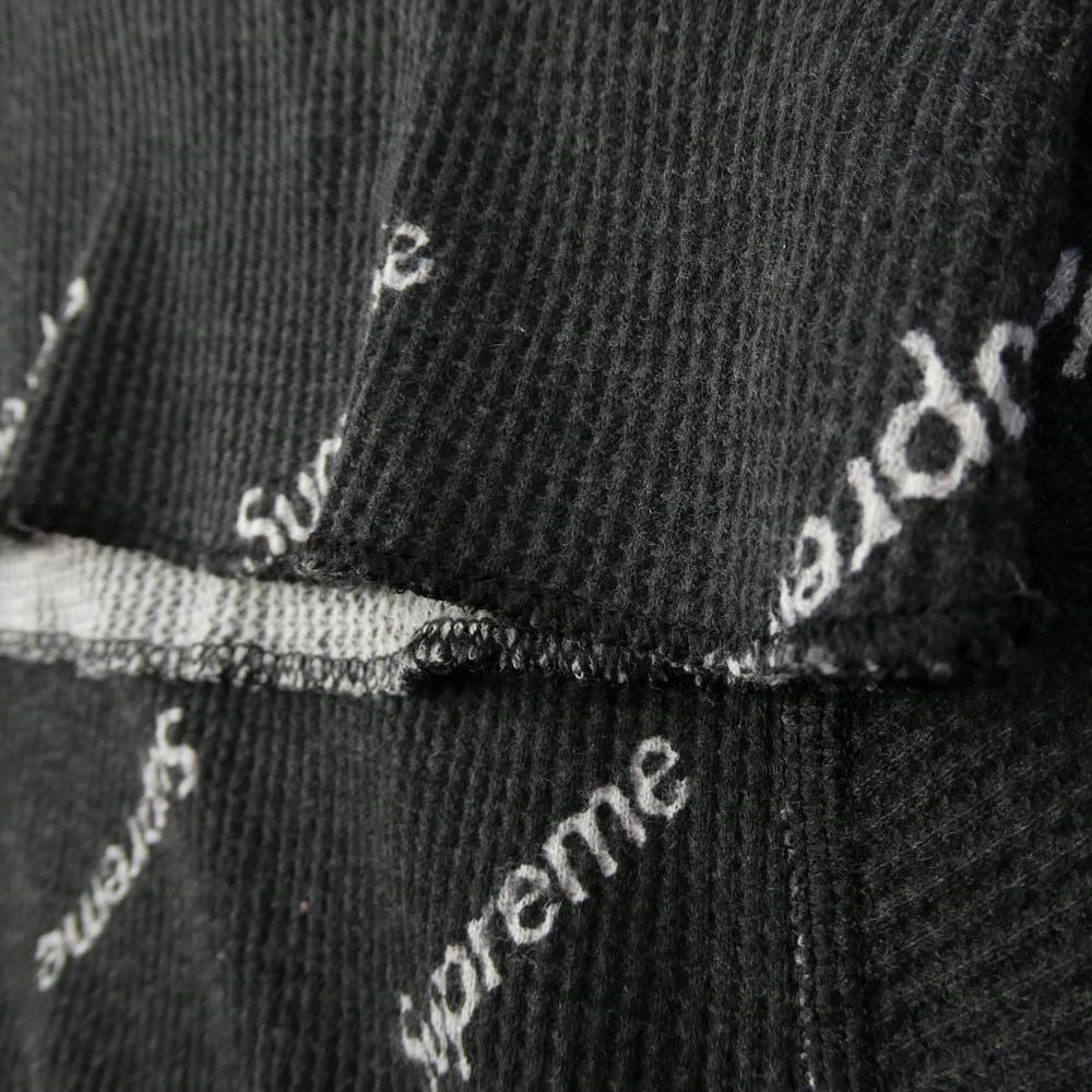 Supreme シュプリーム Hanes Thermal Crew ヘインズ サーマル クルーネック 長袖 Tシャツ ダークグレー系 M【中古】