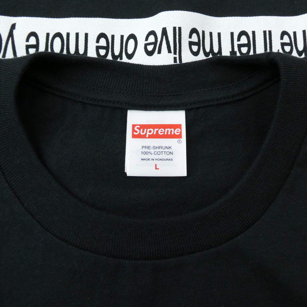 Supreme シュプリーム DEVOTION TEE ディヴォーション プリント クルーネック 半袖 Tシャツ ブラック系 L【極上美品】【中古】