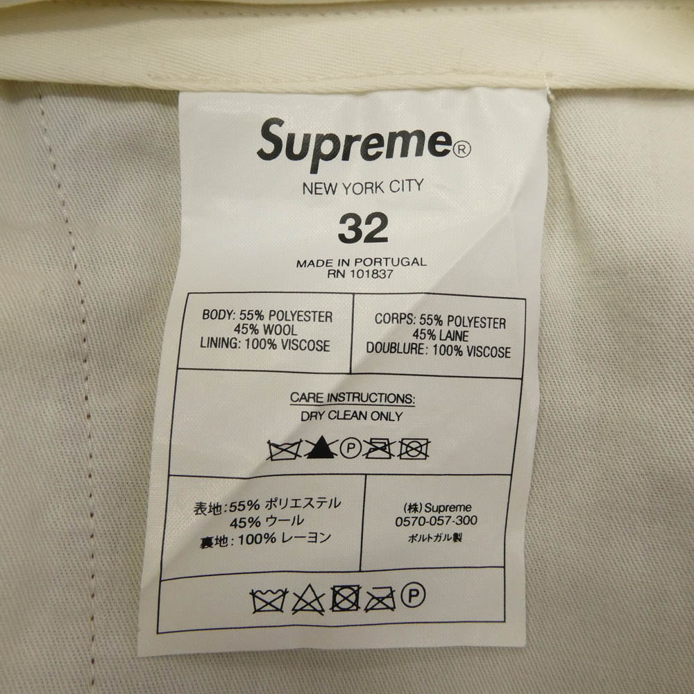 Supreme シュプリーム Pleated Trouser プリ―テッド トラウザー パンツ ブラウン ブラウン系 32【中古】