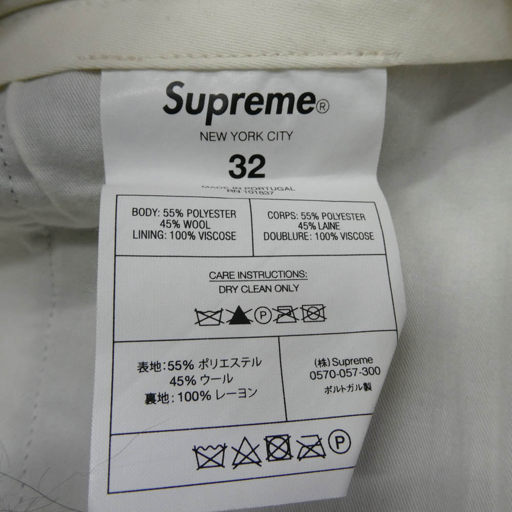 Supreme シュプリーム Pleated Trouser プリ―テッド トラウザー パンツ ブラック ブラック系 32【中古】