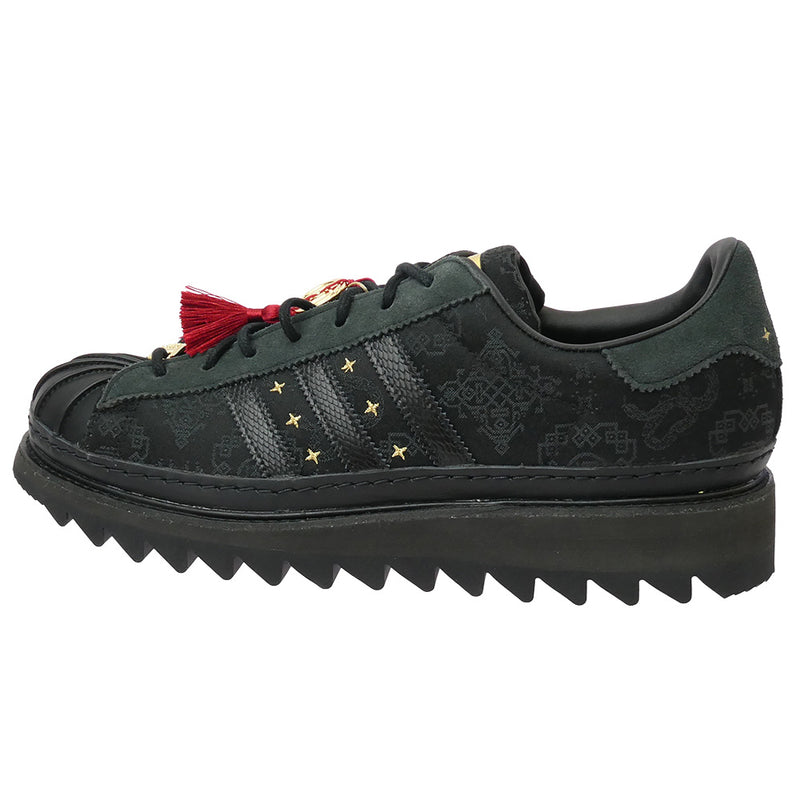 adidas アディダス JR5114 CLOT クロット SUPERSTAR LNY CORE スーパースター ルナニューイヤー ローカット スニーカー ブラック系 30cm【新古品】【未使用】【中古】