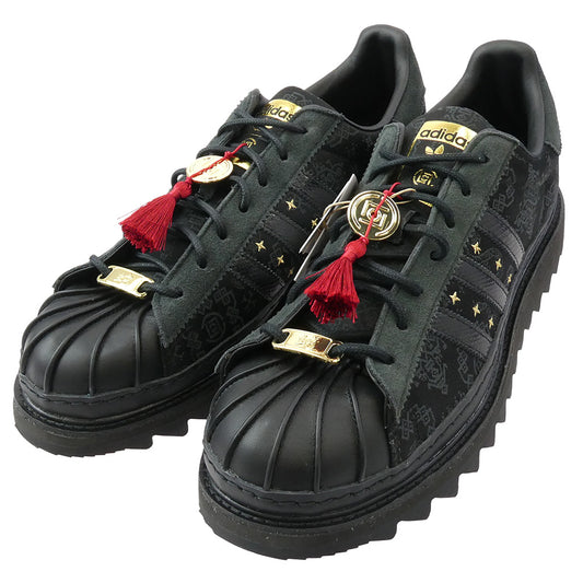 adidas アディダス JR5114 CLOT クロット SUPERSTAR LNY CORE スーパースター ルナニューイヤー ローカット スニーカー ブラック系 30cm【新古品】【未使用】【中古】