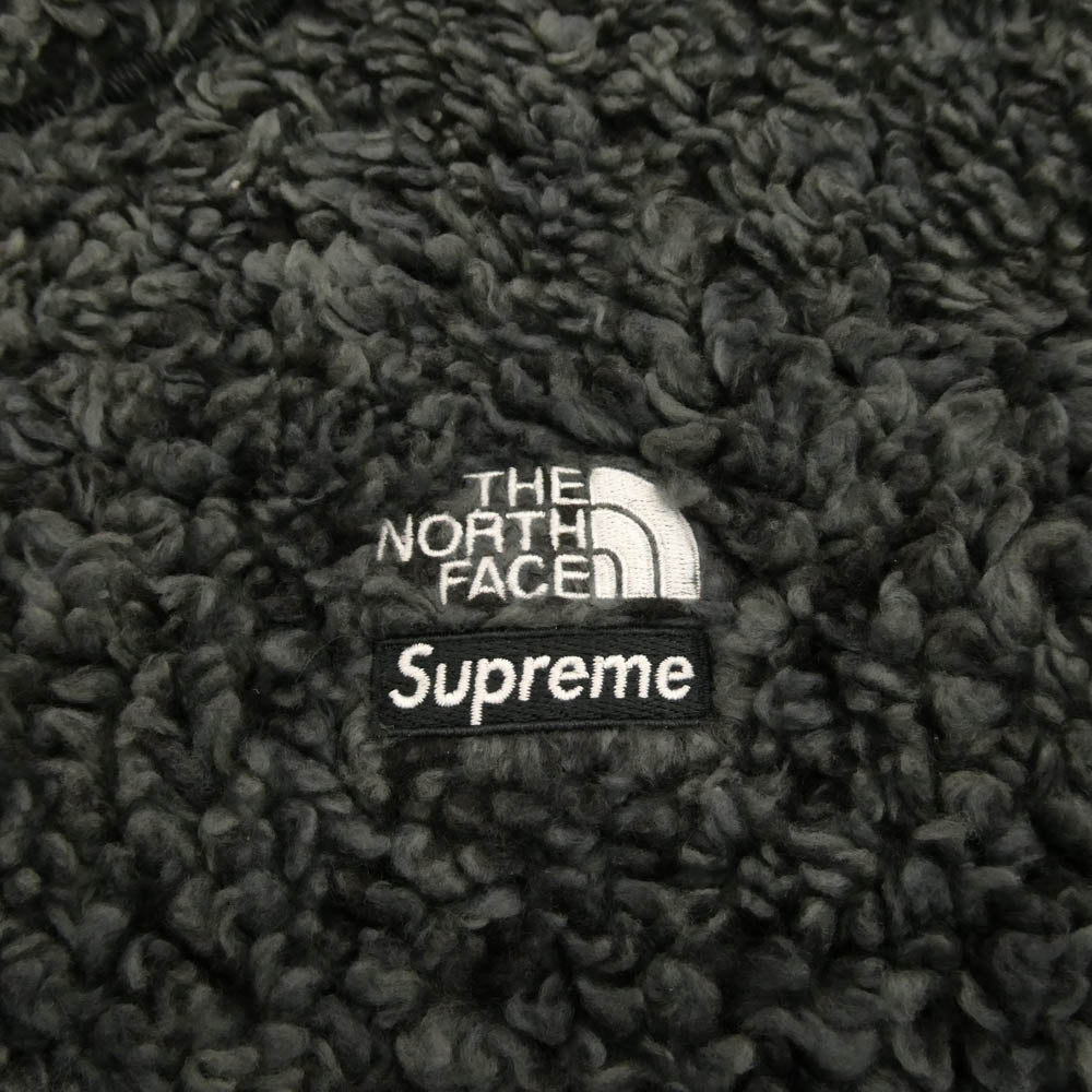 Supreme シュプリーム 23SS NT023071 × THE NORTH FACE ノースフェイス High Pile Fleece Pullover ボア ハイパイル フリース プルオーバー トップス ダークグレー系 L【中古】