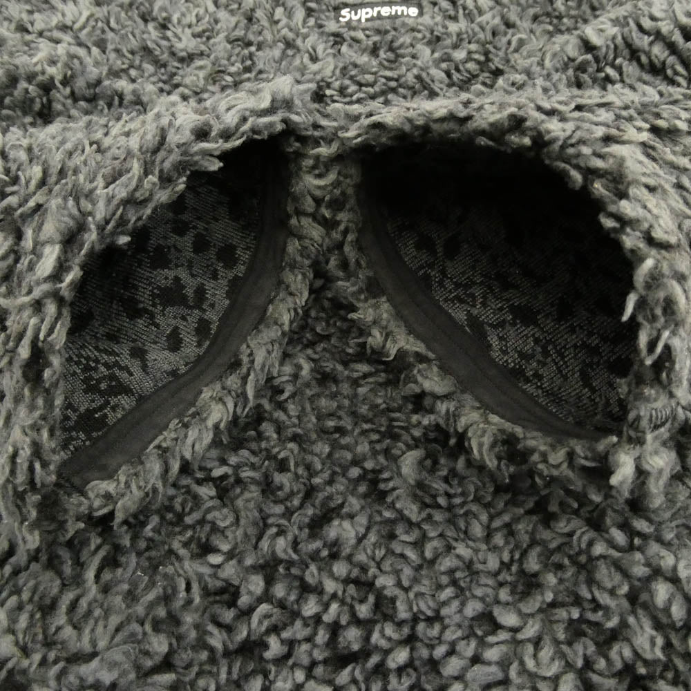 Supreme シュプリーム 23SS NT023071 × THE NORTH FACE ノースフェイス High Pile Fleece Pullover ボア ハイパイル フリース プルオーバー トップス ダークグレー系 L【中古】