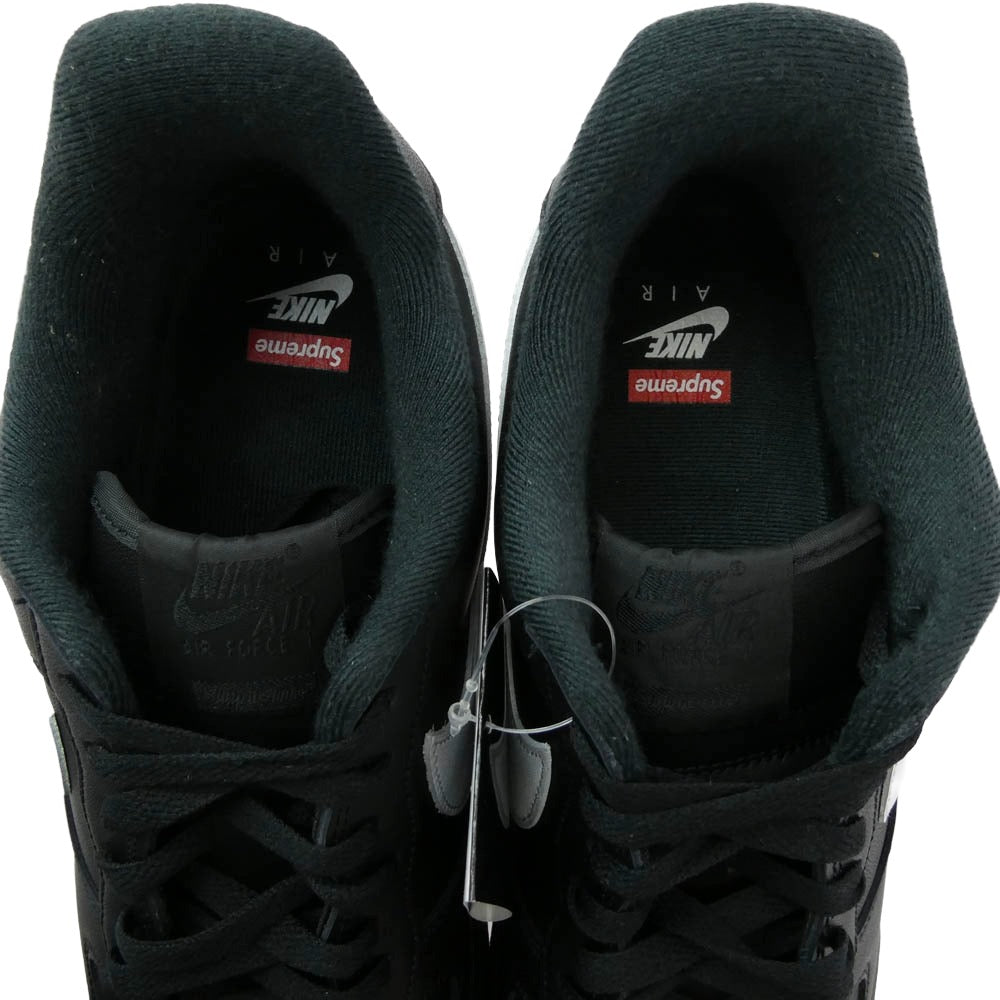 Supreme シュプリーム CU9225-002 × Nike ナイキ Air Force 1 Low エアフォース1 ロー スニーカー ブラック系 30cm【新古品】【未使用】【中古】