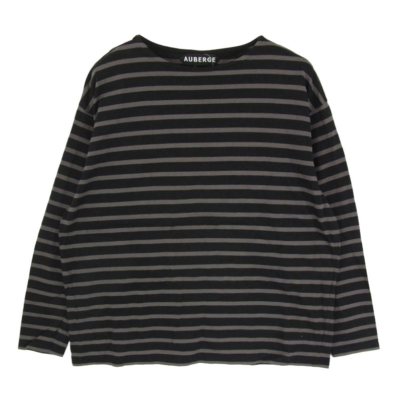 オーベルジュ COCO II ボーダー 長袖 Tシャツ カットソー ブラック系 40【中古】