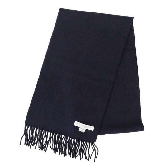 ジョンストンズオブエルガン スコットランド製 カシミヤ100％ マフラー ネイビー ネイビー系 表記なし【中古】