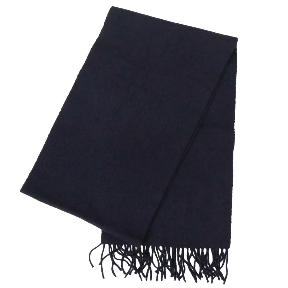 ジョンストンズオブエルガン スコットランド製 カシミヤ100％ マフラー ネイビー ネイビー系 表記なし【中古】