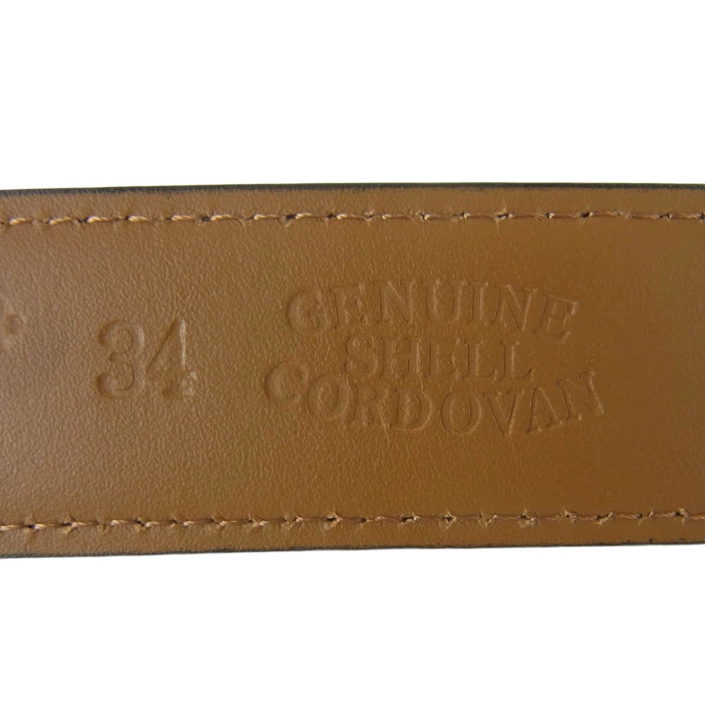 BEAMS ビームス BEAMS PLUS ビームス プラス コードバン ベルト 日本製 ダークブラウン系 34【中古】