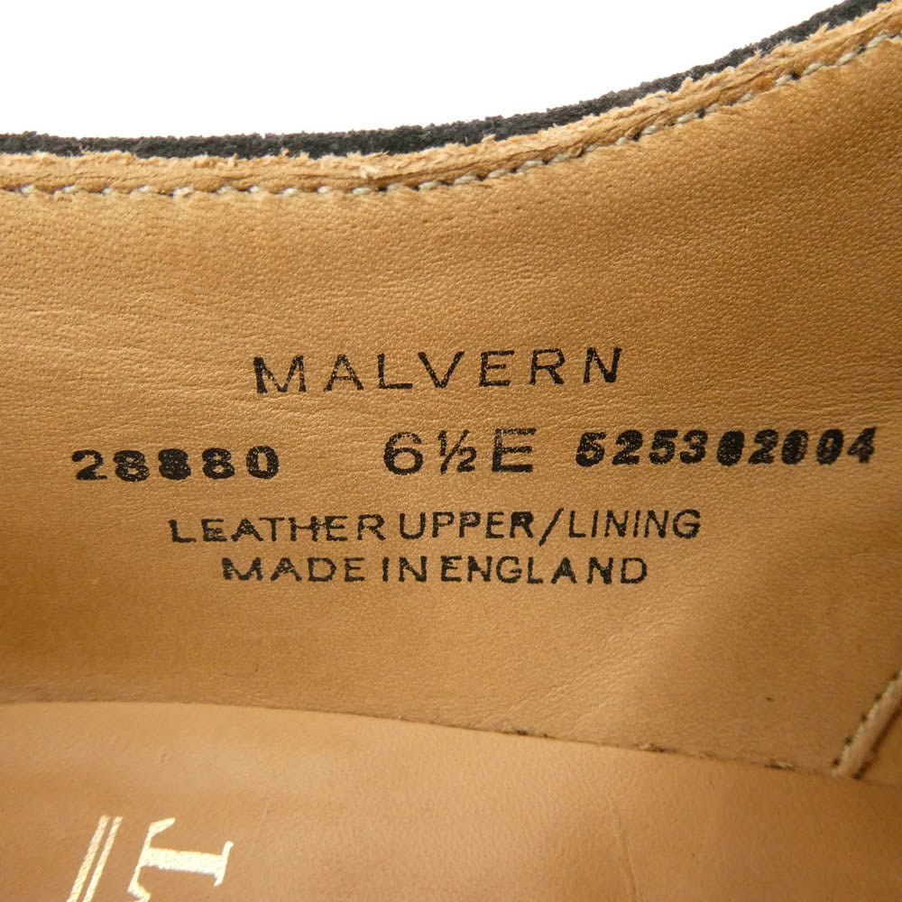 CROCKETT&JONES クロケットアンドジョーンズ Malvern マルバーン スエード シングルモンク ストラップ シューズ ブラック系 UK6.5E【中古】