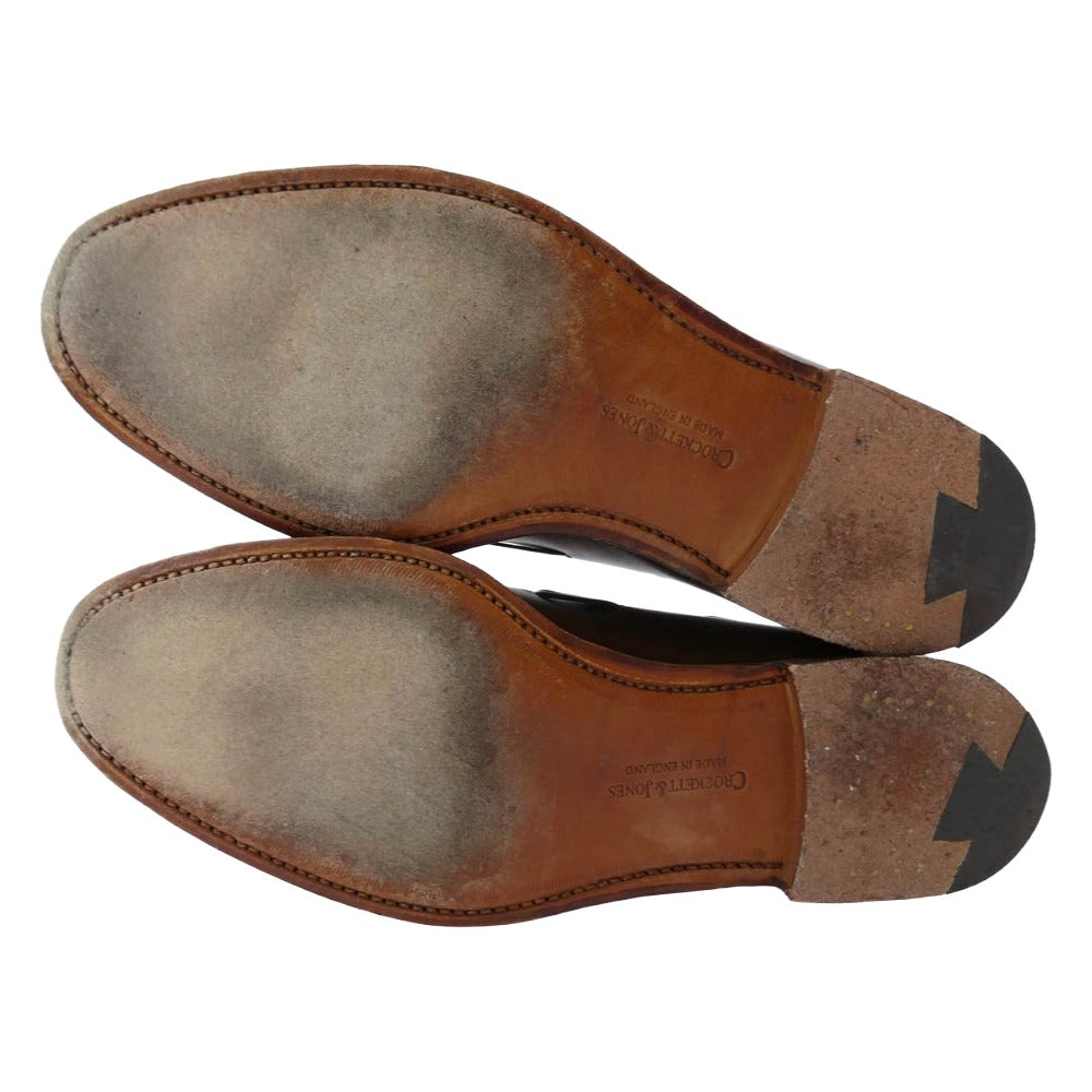 CROCKETT&JONES クロケットアンドジョーンズ CAVENDISH3 キャベンディッシュ 3 タッセル ローファー スリッポン シューズ ブラウン系 UK6.5E【中古】