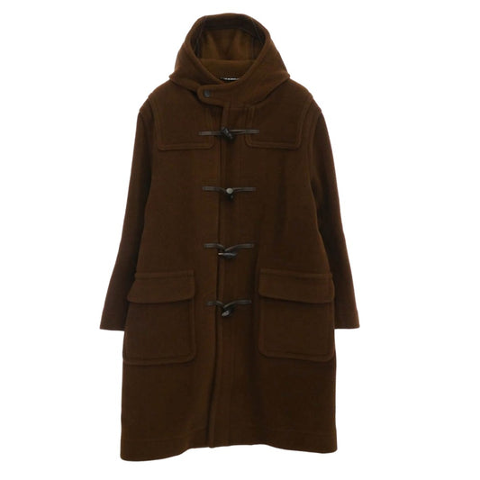 インバーティア JoshuaEllis ウールヘリンボーン ダッフルコート ブラウン系 38【中古】