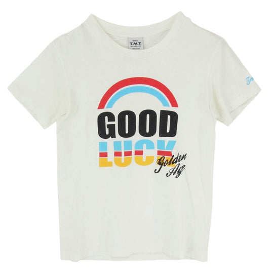 TMT ティーエムティー GOOD LUCK golden age Tシャツ ホワイト系 S【中古】