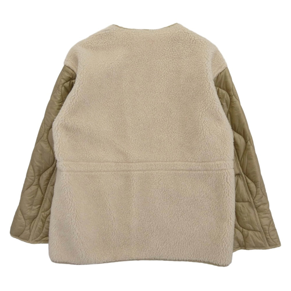 Plage プラージュ JANE SMITH ジェーンスミス リバーシブル ショートボア キルト キルティング コート ジャケット ベージュ系 38【中古】