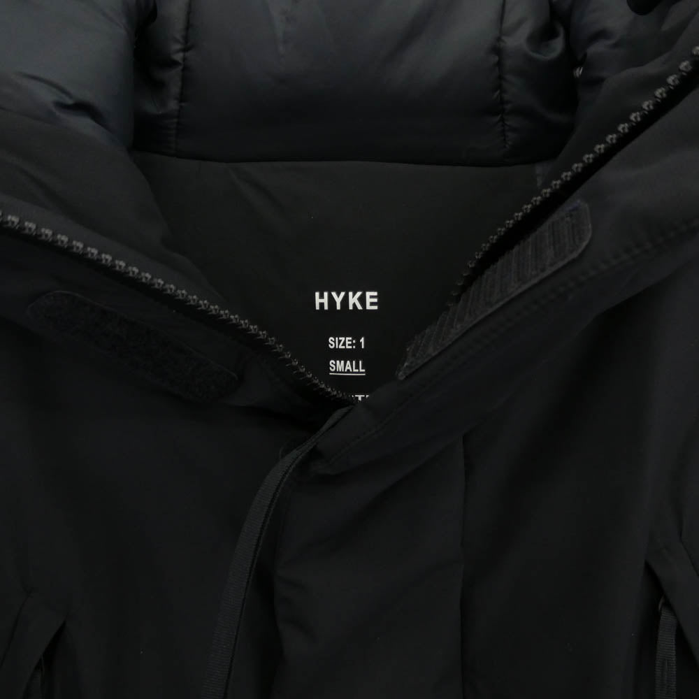 HYKE ハイク 21AW 212-27032 020 × Edition PERTEX SEILD SHORT COAT エディション別注 中綿 ナイロン ジャケット ブラック系 S【中古】