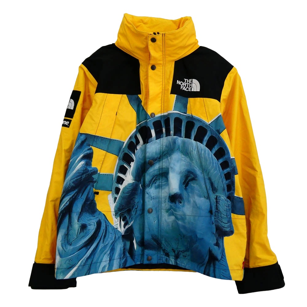 Supreme シュプリーム 19AW NP61902I The North Face Statue of Liberty Mountain Jacket スタチュー オブ リバティ マウンテンジャケット イエロー系 ブルー系 M【中古】
