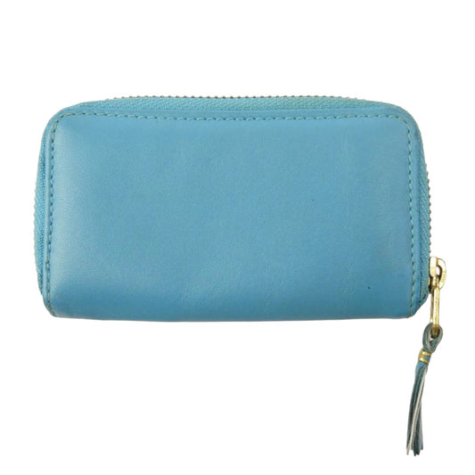 COMME des GARCONS コムデギャルソン カラー レザー コインケース スペイン製 ライトブルー系【中古】