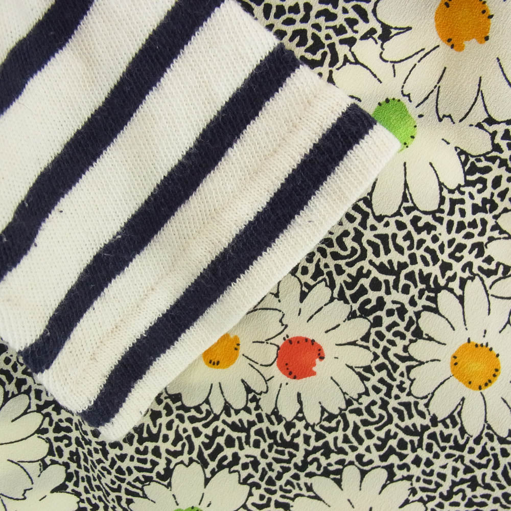 COMME des GARCONS コムデギャルソン UL-O001 JUNYA WATANABE MAN PINK ジュンヤ ワタナベ マンピンク ボーダートップス 花柄 レイヤード ワンピース ネイビー系 M【中古】