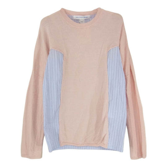 COMME des GARCONS コムデギャルソン S28504 シャツドッキング クルーネック ニット ピンク系 S【中古】
