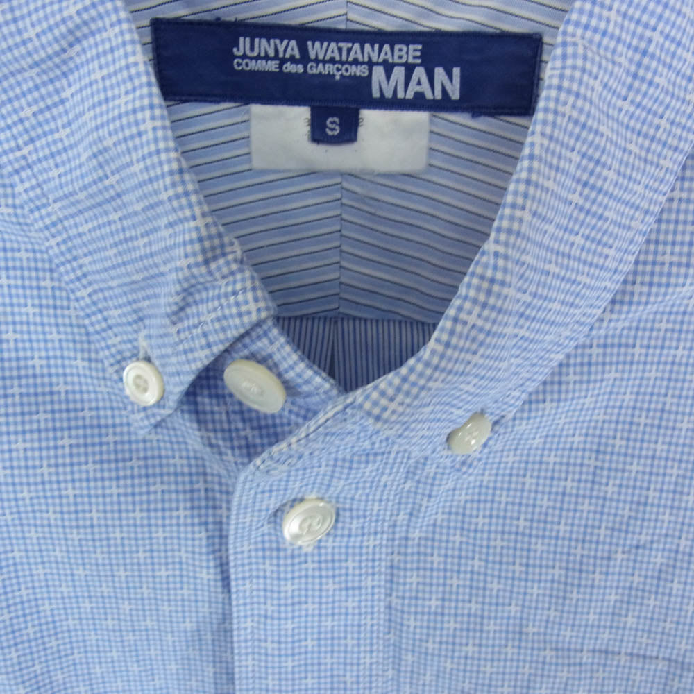 JUNYA WATANABE COMME des GARCONS MAN ジュンヤワタナベコムデギャルソンマン WR-B014 BD SHIRTS ボタンダウンシャツ 長袖シャツ ライトブルー系 S【中古】