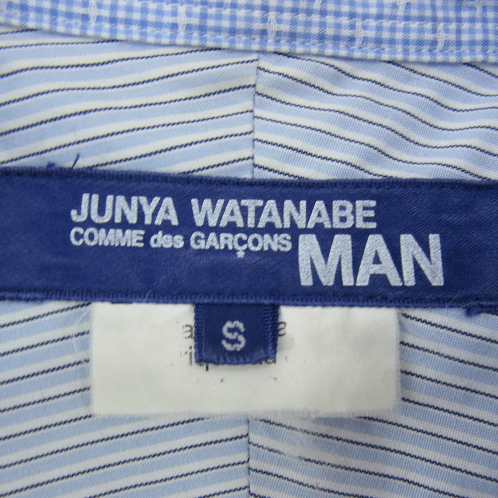 JUNYA WATANABE COMME des GARCONS MAN ジュンヤワタナベコムデギャルソンマン WR-B014 BD SHIRTS ボタンダウンシャツ 長袖シャツ ライトブルー系 S【中古】