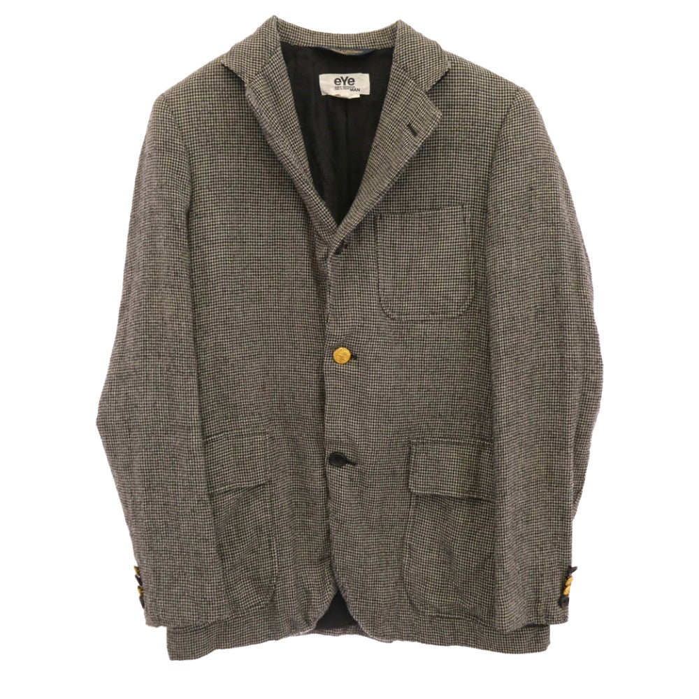 JUNYA WATANABE COMME des GARCONS MAN ジュンヤワタナベコムデギャルソンマン WL-J904 eYe BROOKS BROTHERS ブルックスブラザーズ 製品加工 シングル ツイードジャケット ジャケット グレー系 S【中古】