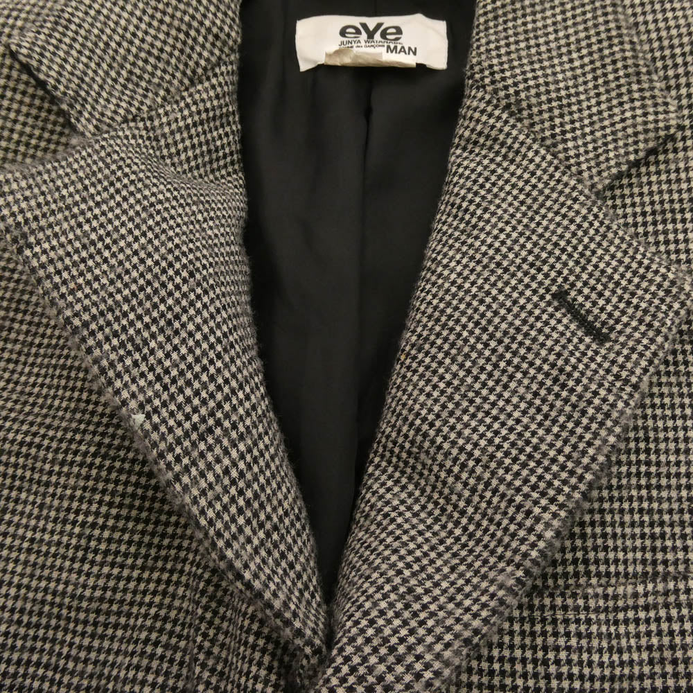 JUNYA WATANABE COMME des GARCONS MAN ジュンヤワタナベコムデギャルソンマン WL-J904 eYe BROOKS BROTHERS ブルックスブラザーズ 製品加工 シングル ツイードジャケット ジャケット グレー系 S【中古】