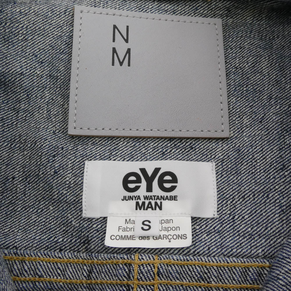 JUNYA WATANABE COMME des GARCONS MAN ジュンヤワタナベコムデギャルソンマン 24AW WN-J924 New Manual W Name Jacket ニュー マニュアル ネーム デニムジャケット インディゴブルー系 S【中古】