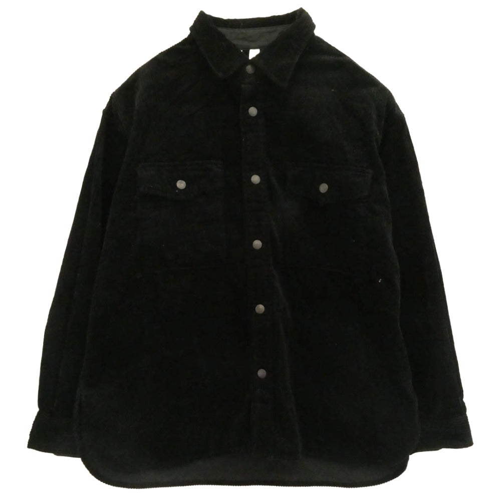 Traditional Weatherwear トラディショナルウェザーウェア コーデュロイ シャツ ブラック系 S【中古】