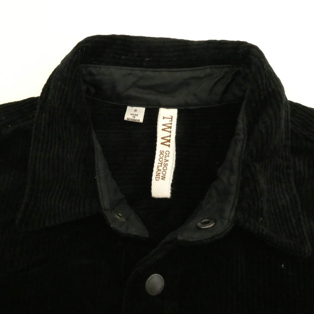 Traditional Weatherwear トラディショナルウェザーウェア コーデュロイ シャツ ブラック系 S【中古】