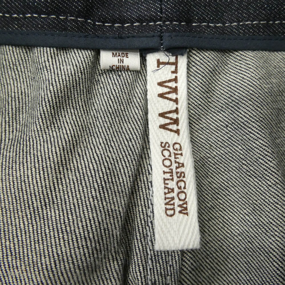 Traditional Weatherwear トラディショナルウェザーウェア G191APFPT0022EL BK BT PT W PKT バックベルト ウィズ ポケット ワーク パンツ ダークネイビー系 XS【極上美品】【中古】