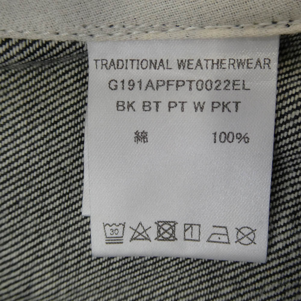 Traditional Weatherwear トラディショナルウェザーウェア G191APFPT0022EL BK BT PT W PKT バックベルト ウィズ ポケット ワーク パンツ ダークネイビー系 XS【極上美品】【中古】