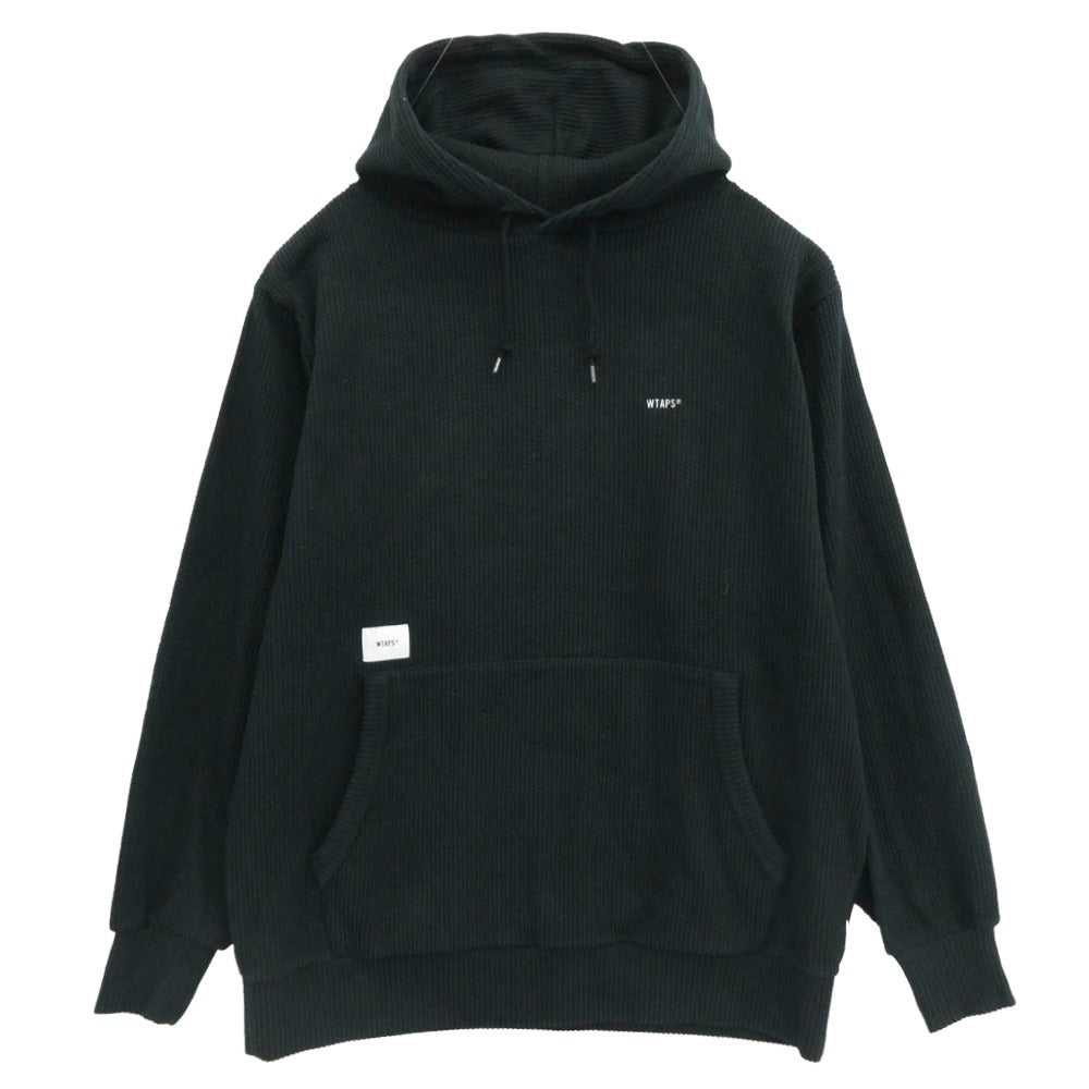 WTAPS ダブルタップス 20AW 202ATDT-CSM21 SIGN HOODED COPO BLACK ロゴ刺繍 サイン フーデッド パーカー フーディ ブラック ブラック系 X 03【中古】