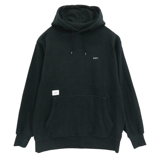 WTAPS ダブルタップス 20AW 202ATDT-CSM21 SIGN HOODED COPO BLACK ロゴ刺繍 サイン フーデッド パーカー フーディ ブラック ブラック系 X 03【中古】