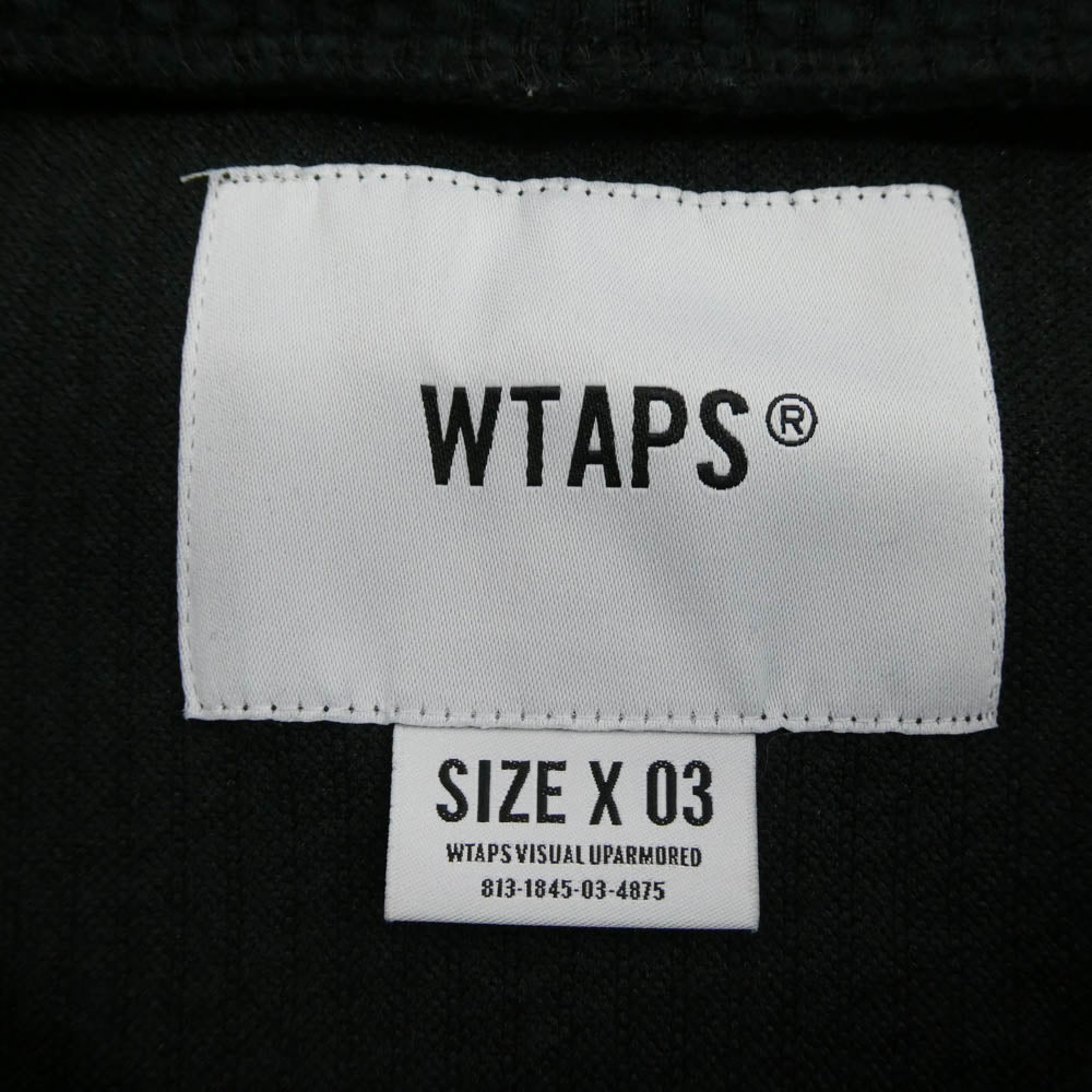 WTAPS ダブルタップス 20AW 202ATDT-CSM21 SIGN HOODED COPO BLACK ロゴ刺繍 サイン フーデッド パーカー フーディ ブラック ブラック系 X 03【中古】
