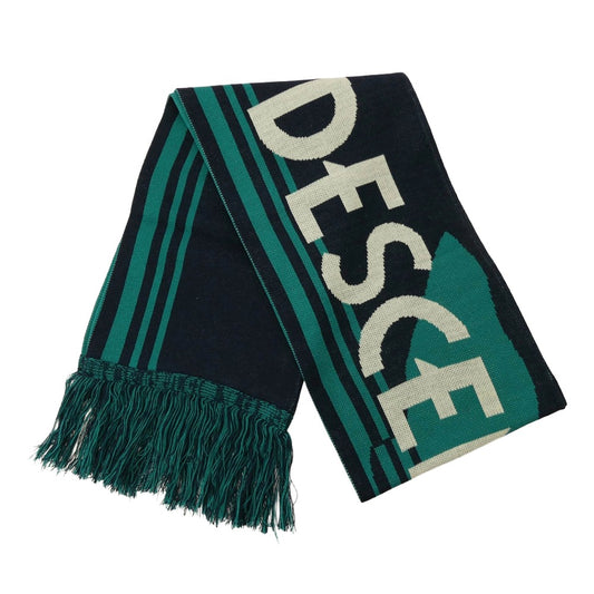 DESCENDANT ディセンダント 24AW 242MADS-AC04 FLUKE UP SCARF フルーク アップ スカーフ ニットマフラー ダークネイビー系 グリーン系【極上美品】【中古】