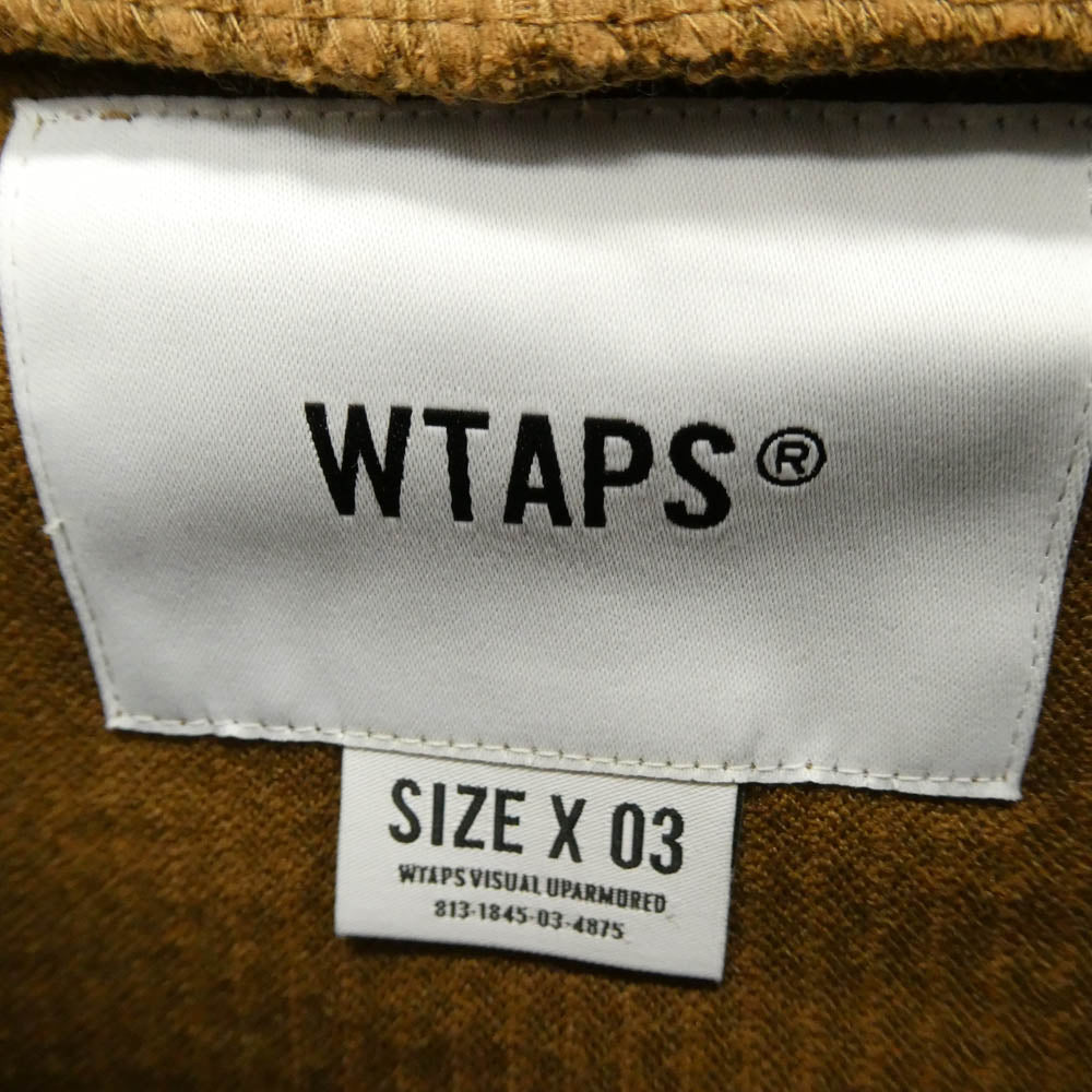 WTAPS ダブルタップス 20AW 202ATDT-CSM21 SIGN HOODED COPO Brown ロゴ刺繍 サイン フーデッド パーカー フーディ ブラウン ブラウン系 X 03【中古】
