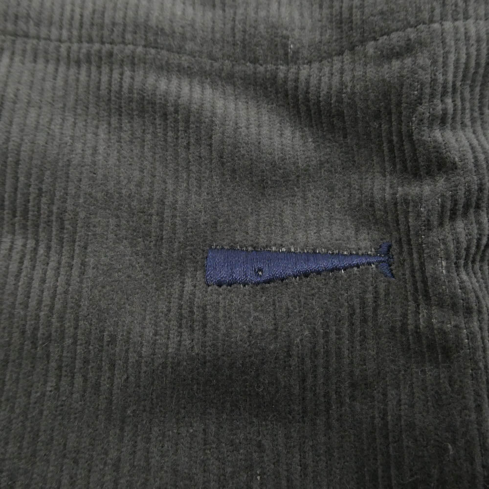 DESCENDANT ディセンダント 20AW 202WVDS-SHM05 KENNEDY'S B.D LS SHIRT FULL SIZE CACHALOT 刺繍 カシャロ コットンコーデュロイ ボタンダウン 長袖 シャツ チャコール系 3【新古品】【未使用】【中古】