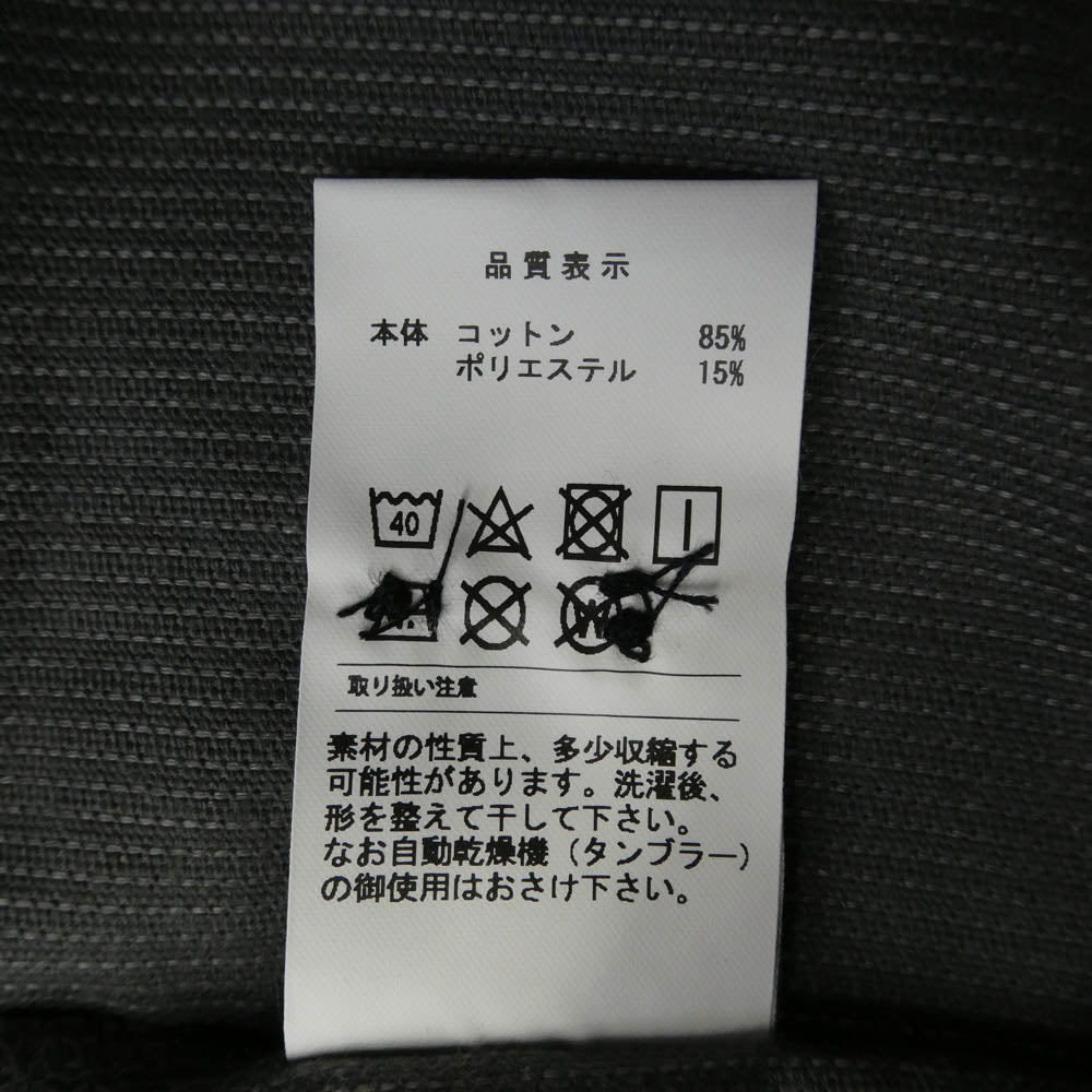 DESCENDANT ディセンダント 20AW 202WVDS-SHM05 KENNEDY'S B.D LS SHIRT FULL SIZE CACHALOT 刺繍 カシャロ コットンコーデュロイ ボタンダウン 長袖 シャツ チャコール系 3【新古品】【未使用】【中古】