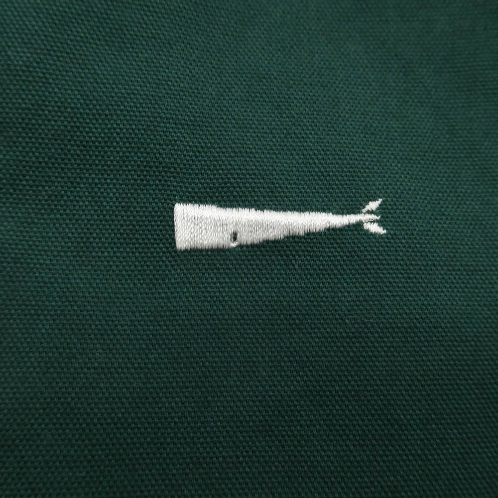 DESCENDANT ディセンダント 24SS 241WVDS-SHM03 CCN COTTON CARDIGAN CACHALOT 刺繍 カシャロ コットン シャツ カーディガン グリーン系 3【中古】
