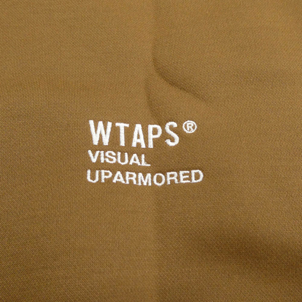 WTAPS ダブルタップス 232ATDT-CSM23 MOCK NECK SWEATER POLY．FORTLESS ロゴ刺繍 モックネック スウェット ブラウン系 X 03【新古品】【未使用】【中古】