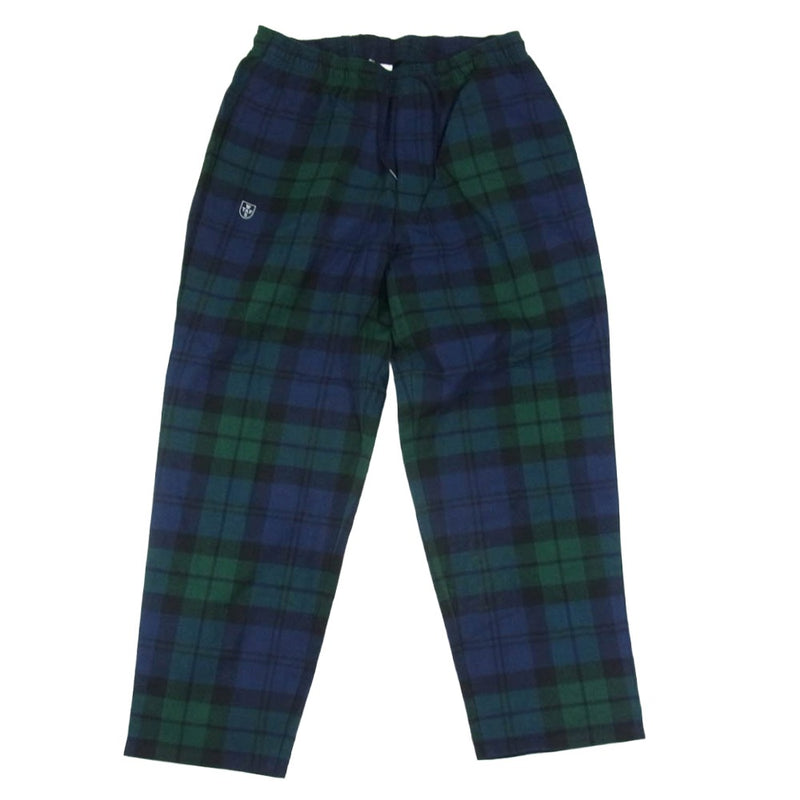 WTAPS ダブルタップス 22AW 222TQDT-PTM02 Seagull 03 Trousers Cotton. Flannel. Textile. Crst Green シーガル 03 トラウザー コットン フランネル テキスタイル クレスト チェック パンツ ネイビー系 X02【中古】